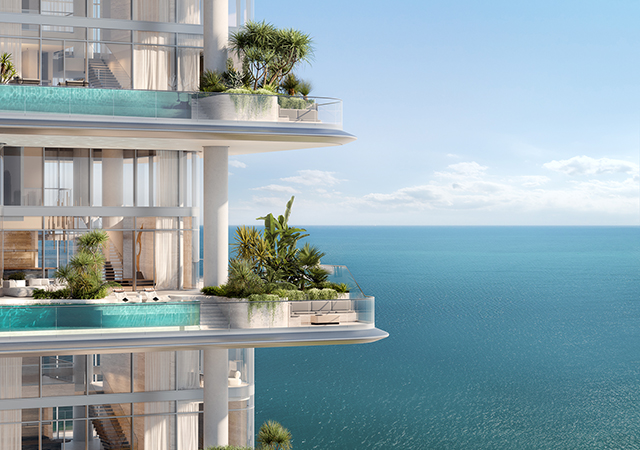 Orla Infinity will have 20 duplex residences, each with unique features, such as double-height spaces.